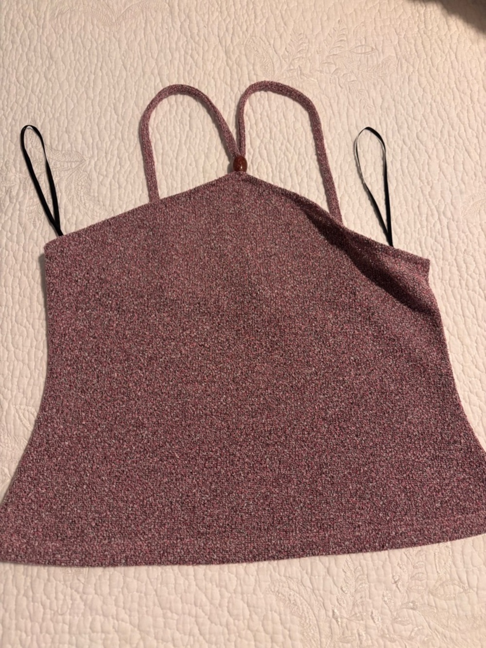 H&M Shimmery Mauve Halter crop Camisole